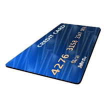 Debit/credit card.